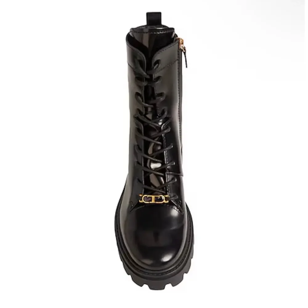 New in box Tods ankle combat boots sz 5.5 LEATHER block heel
